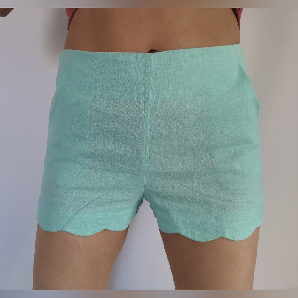 ASOS Women's Shorts Size UK 10 Mint Linen Blend with Pockets! - Picture 3 of 7